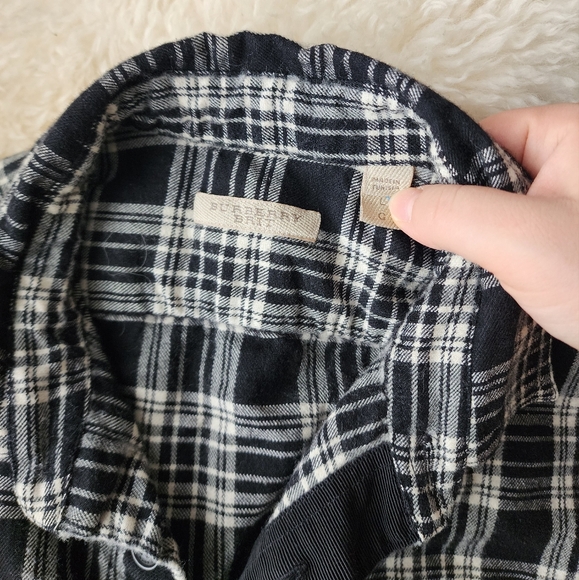 Burberry Wool/Linen Blend Button Down - Picture 3 of 5
